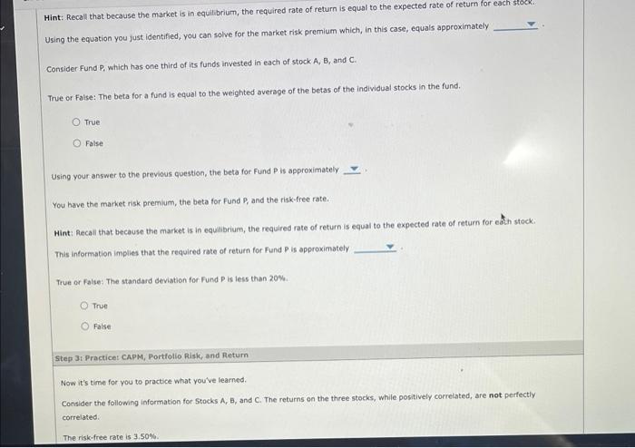 Solved CAPM, portfolio risk and return are fundamental | Chegg.com
