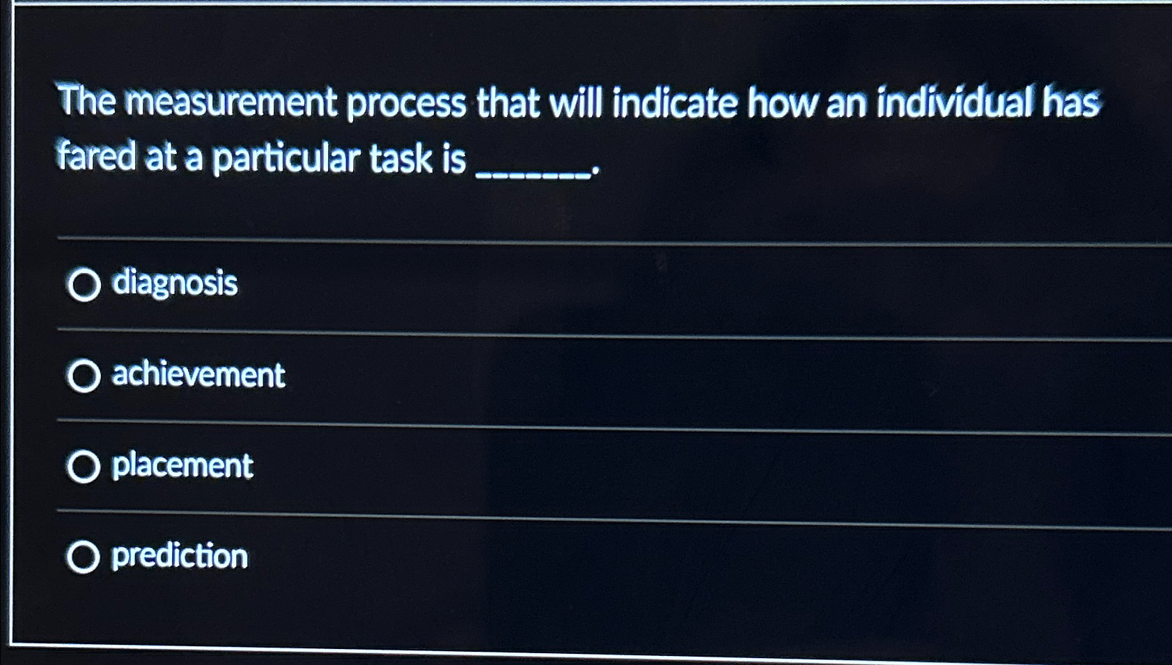Solved The measurement process that will indicate how an | Chegg.com