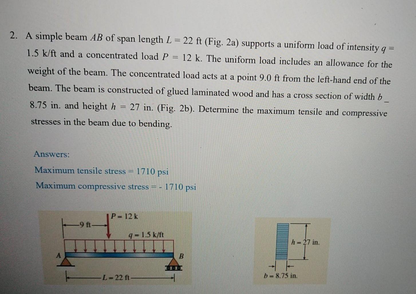 Solved Determine The Maximum Tensile And Compressive | Chegg.com