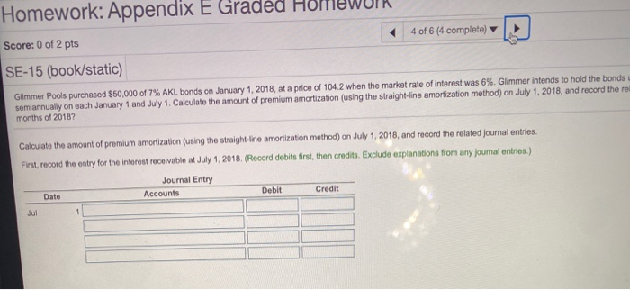 Solved Homework: Appendix E Graded HomeWUIK 4 of 6 (4 | Chegg.com