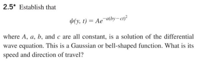 Solved 2 5 Establish That V Y T Ae Alby Ct Where A Chegg Com