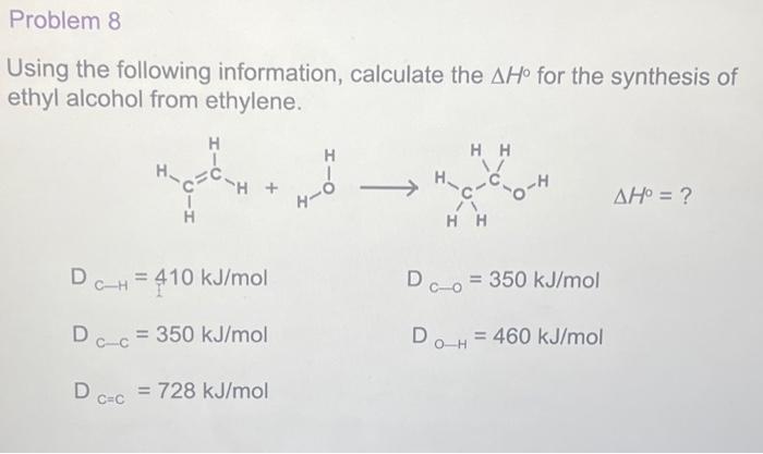 Solved Using the following information, calculate the ΔH∘ | Chegg.com