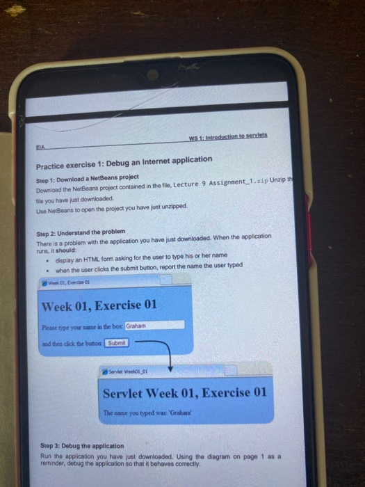 Solved WS 1. Introduction to servets EIA Practice exercise | Chegg.com