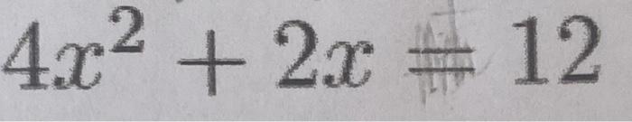 2x2 12 2x quadratic equation by factoring