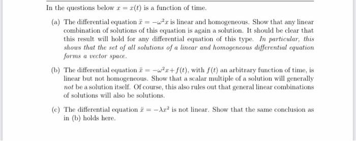 Solved In the questions below r = c(t) is a function of | Chegg.com