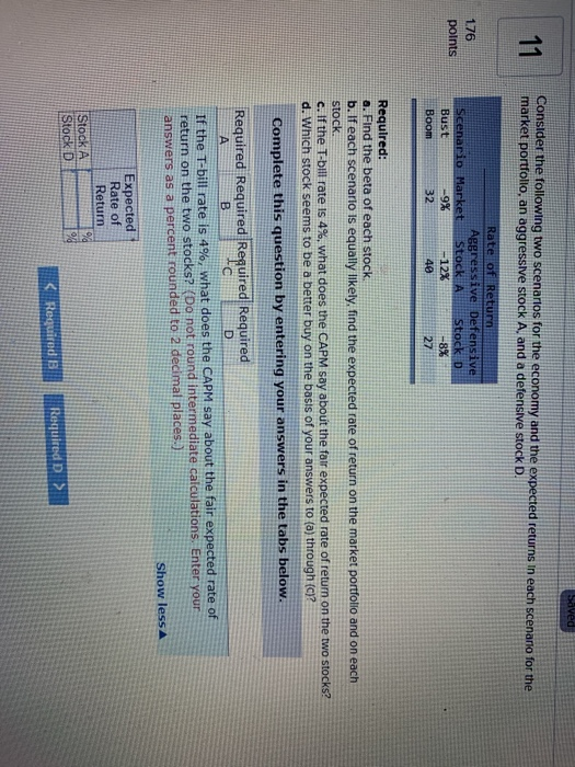 Solved 11 Consider the following two scenarios for the | Chegg.com