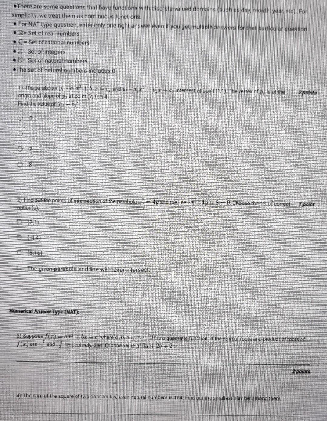 Solved There are some questions that have functions with | Chegg.com