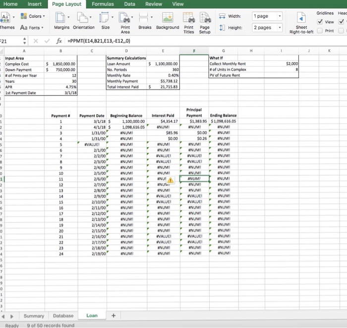 Solved Home Insert A Colors Page Layout Formulas Data Review | Chegg.com