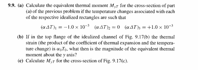 Solved 9.9. (a) ﻿Calculate the equivalent thermal moment MyT | Chegg.com