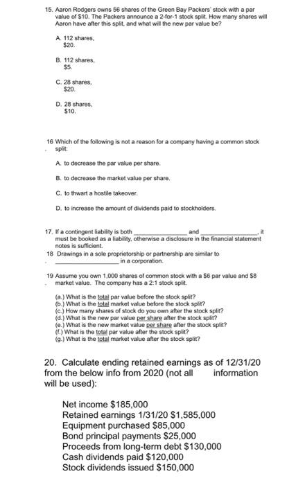 GREEN BAY PACKERS OWNERSHIP QUESTION AND ANSWERS INCLUDES ALL