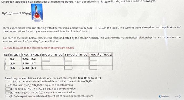 Solved Three Experiments Were Run Starting With Different | Chegg.com