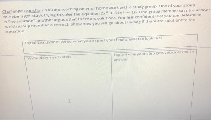 Solved Challenge Question: You are working on your homework | Chegg.com