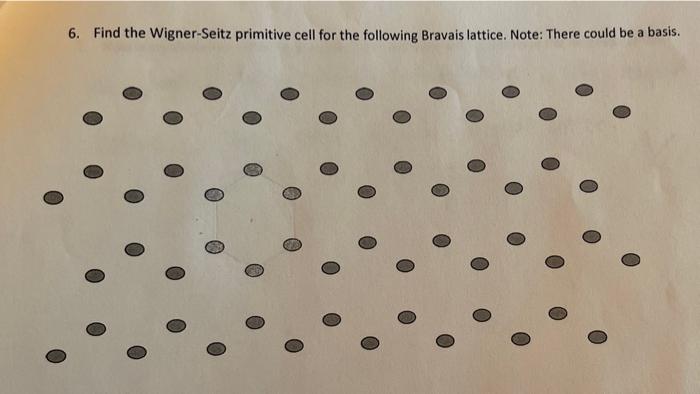 Solved Find the Wigner Seitz prinitive cell for the