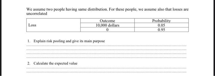 Solved We assume two people having same distribution. For | Chegg.com