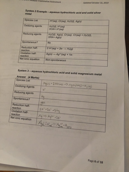 Solved Chemistry 30 Unit C Module 5 Summative Assessment | Chegg.com