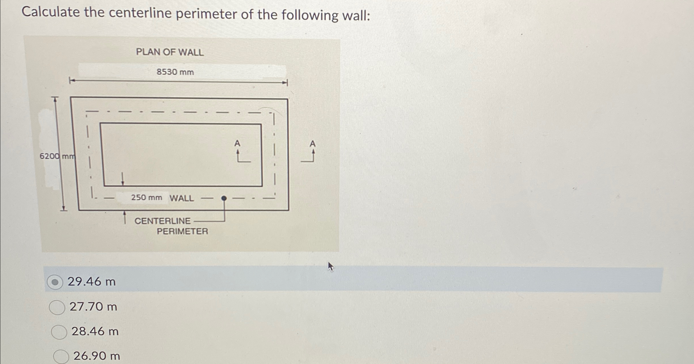 Solved Calculate the centerline perimeter of the following | Chegg.com