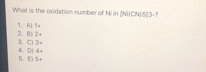 ni cn 4 2 oxidation number