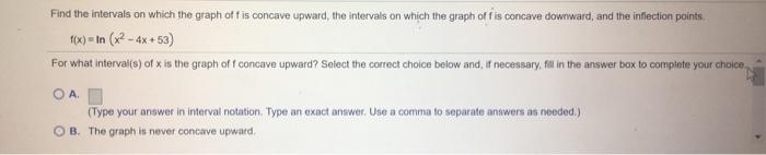 Solved Find the intervals on which the graph off is concave | Chegg.com