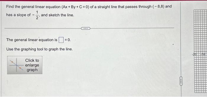 linear equation in the form ax by c 0