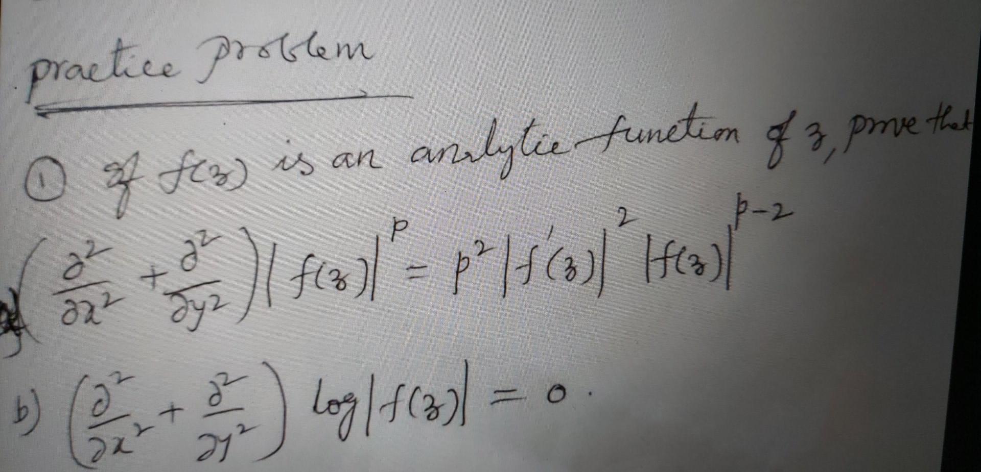 Solved Th 2 Practice Problem O Of Flz Is An Analytic Func Chegg Com