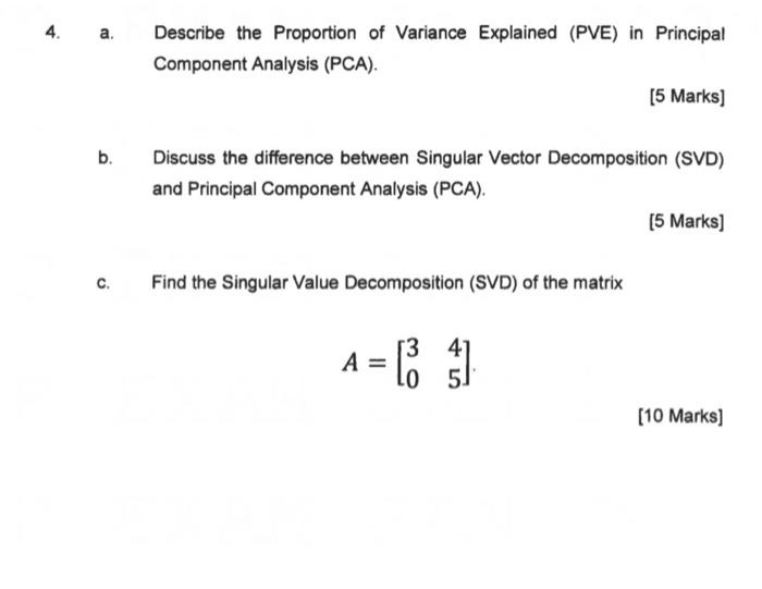 Solved 4. a. Describe the Proportion of Variance Explained | Chegg.com