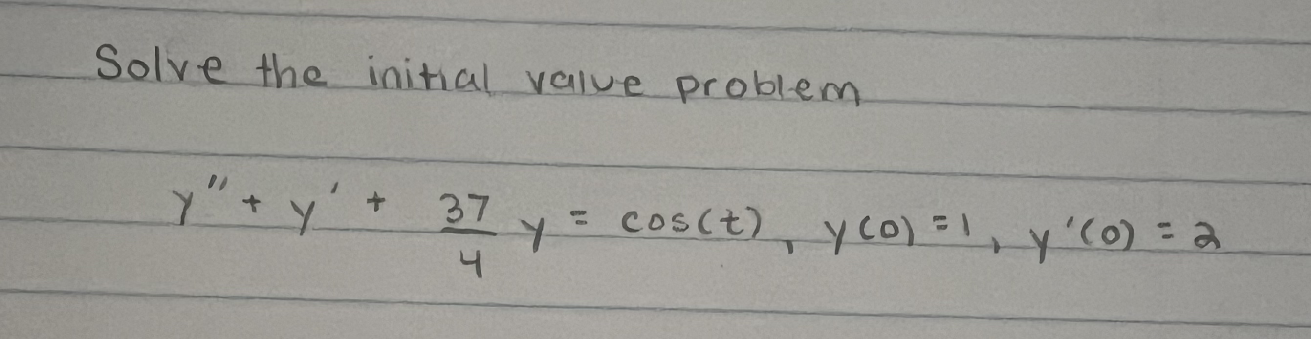 Solved Solve the initial value | Chegg.com