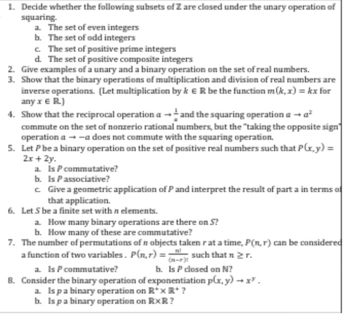 Solved 1. Decide whether the following subsets of Z are | Chegg.com