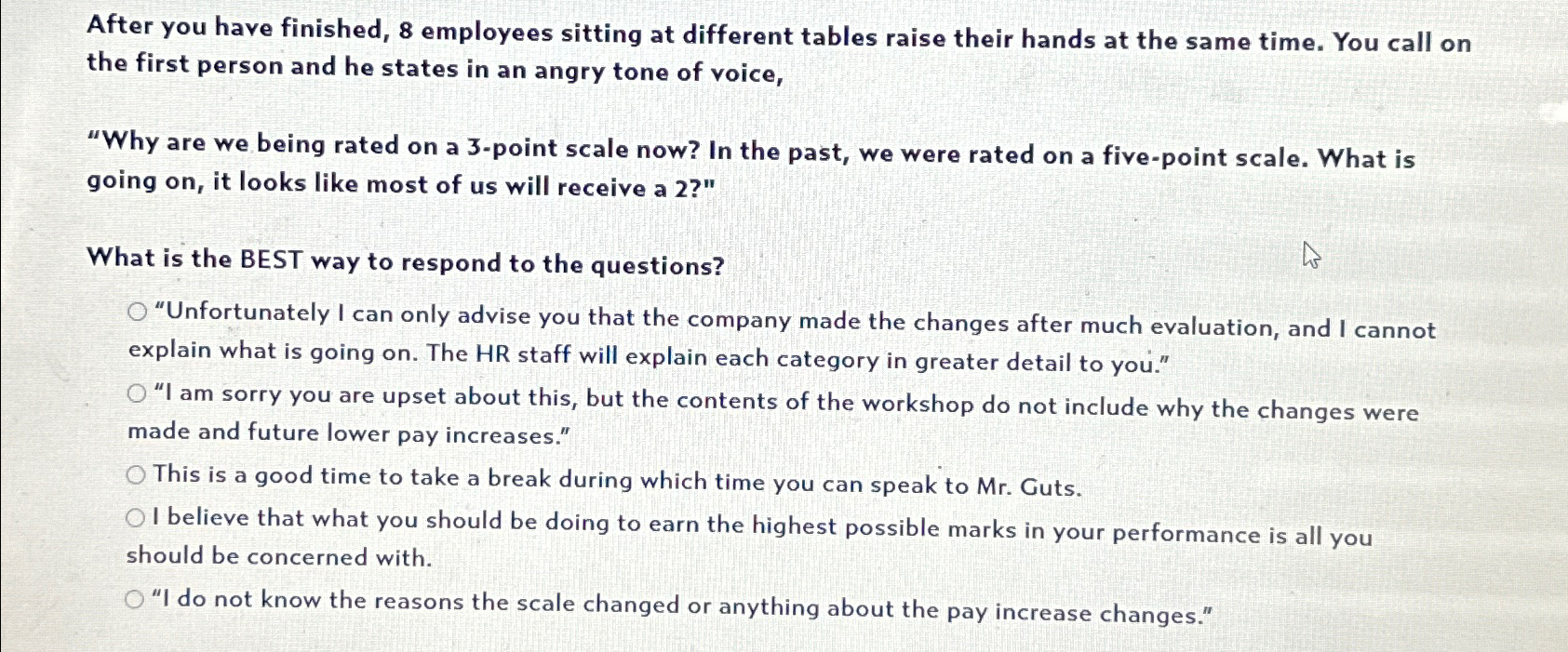 Solved After you have finished, 8 ﻿employees sitting at | Chegg.com