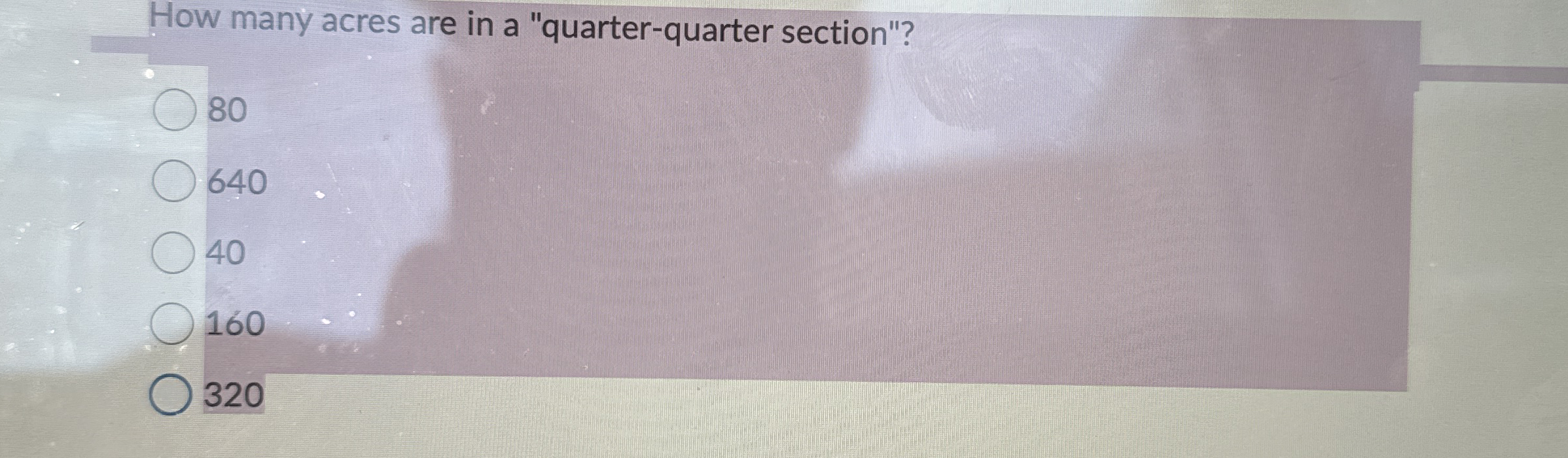 Solved How many acres are in a "quarterquarter