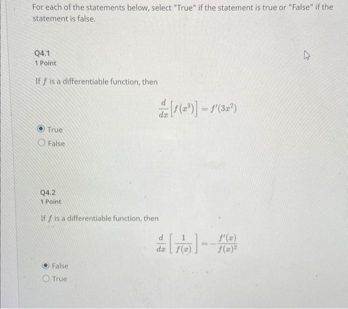 Solved For each of the statements below, select 
