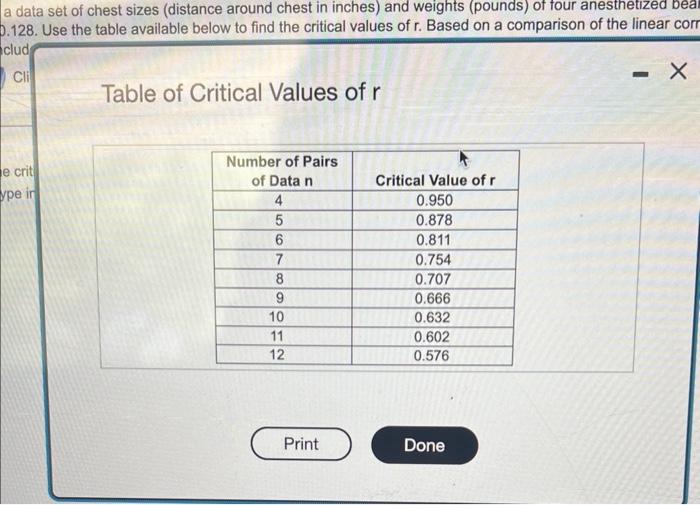 Solved For a datar not of chest sizes (distance around chest | Chegg.com