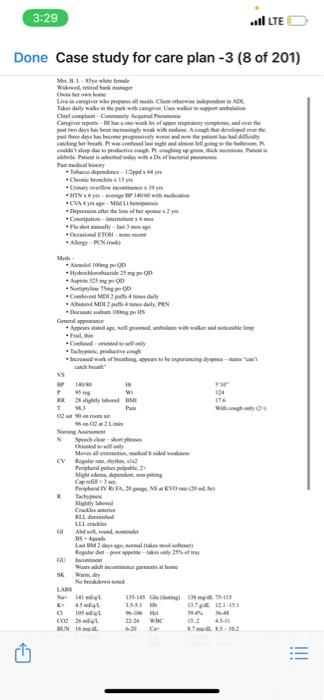 3:29 vil E Done Case study for care plan -3 (8 of 201) M ILL thanthaite tra| கர், பல மாரா படிகளாக Thinity பானமாக்கை போர் வாரம