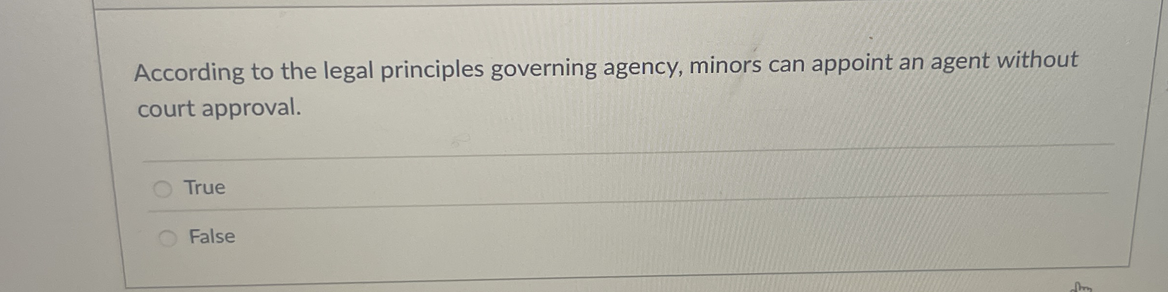 Solved According to the legal principles governing agency, | Chegg.com