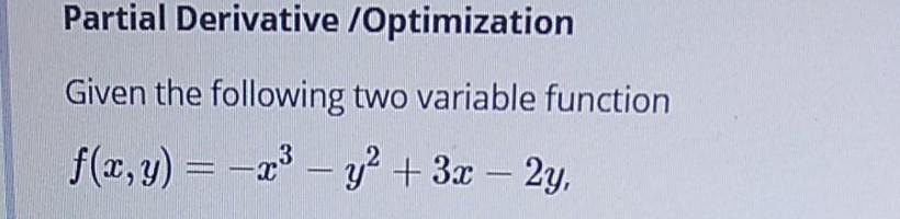 derivative of f(x y)