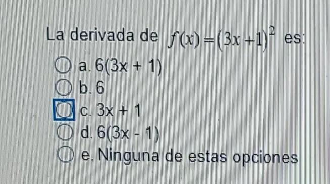 derivada de 3 2x 1