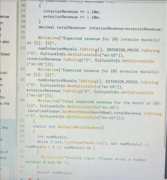 Solved how can i fix this code to meet the requirements. | Chegg.com