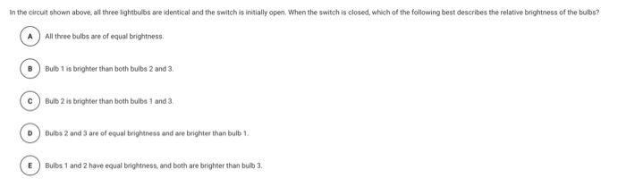 Solved ( m/ In the circuit shown above, all three | Chegg.com