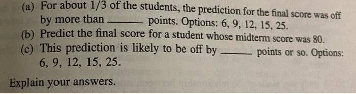 Solved 4. A statistical analysis was made of the midterm and | Chegg.com