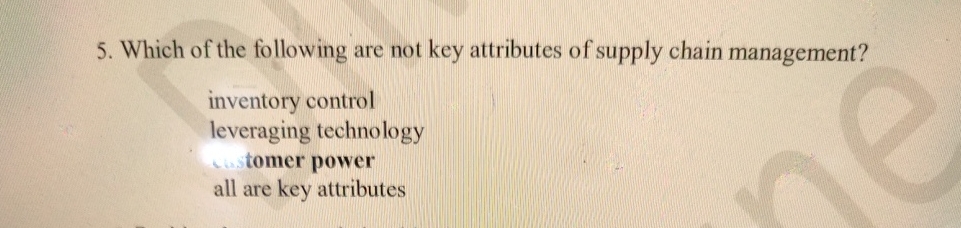 Solved Which of the following are not key attributes of | Chegg.com