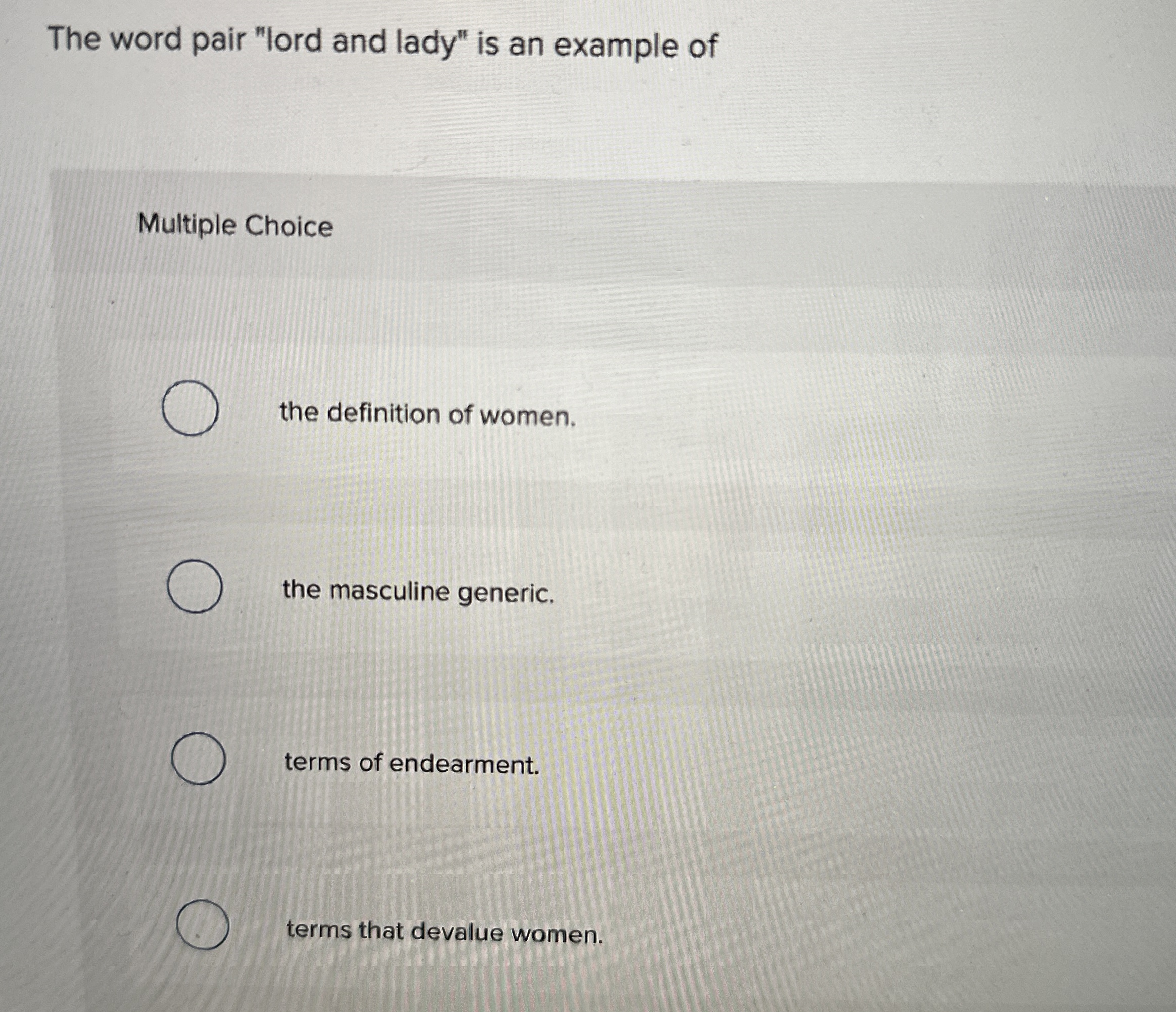 Solved The word pair 