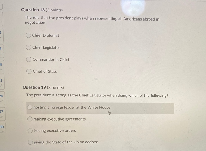 Solved Question 20 (3 points) Saved Which of the following | Chegg.com
