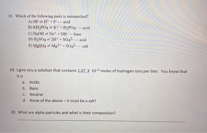 Which Of The Following Pairs Of Terms Is Mismatched Solved 18. Which of the following pairs is mismatched? A) | Chegg.com