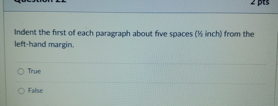 Solved Indent the first of each paragraph about five spaces | Chegg.com