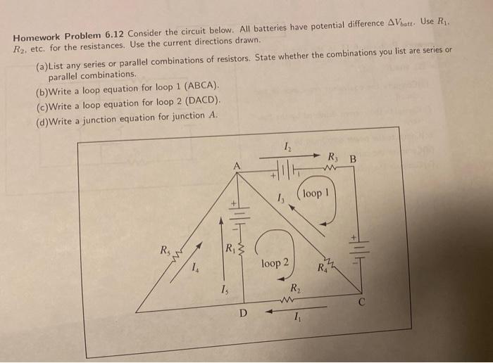 Solved Homework Problem 6.12 Consider The Circuit Below. All | Chegg.com