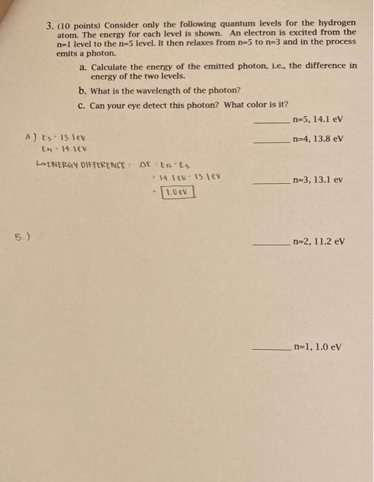 Solved 3. (10 points) Consider only the following quantum | Chegg.com
