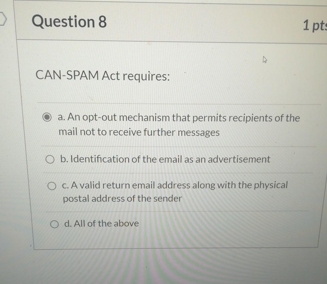 Solved D Question 1 1 pts How does the individual come to be | Chegg.com