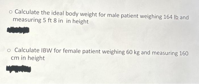 Ideal Body Weight Calculation 