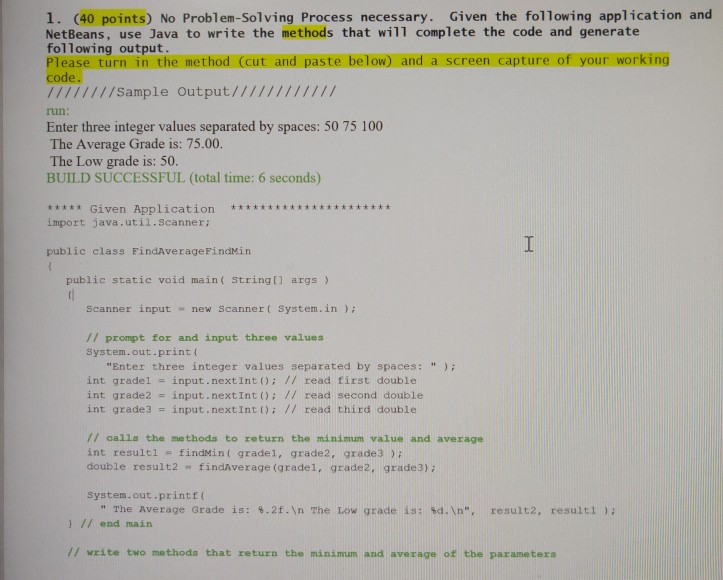 Solved 1. (40 points) No Problem-solving Process necessary. | Chegg.com