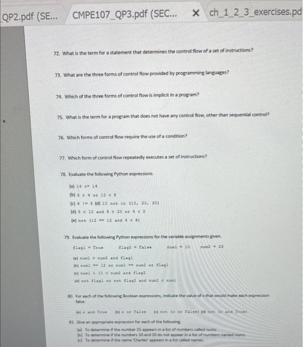 Solved 70. Match The Following Boolean Expressions To The | Chegg.com