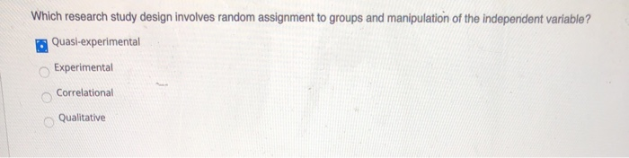 random assignment of participants to conditions and manipulation of an independent variable